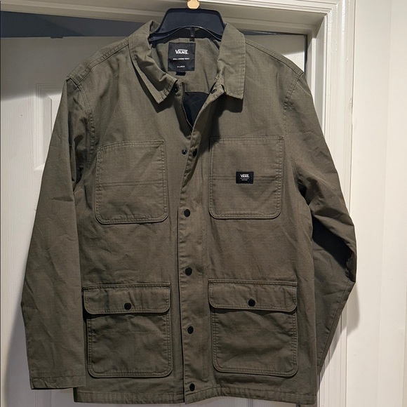 NWOT Vans Drill Chore Lined Heavyweight Canvas Zip Snap Close Invisible Hood XL - Picture 11 of 12